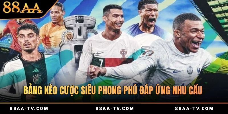 Bảng cá cược thú vị tại sảnh thể thao 88AA
