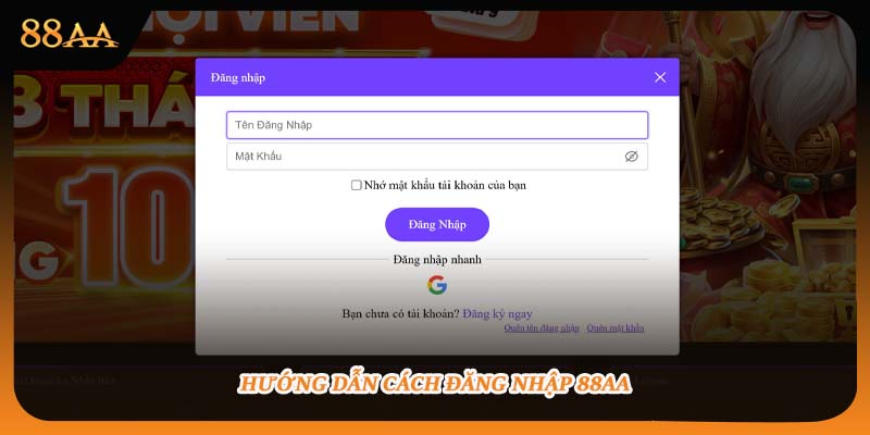 Hướng dẫn đăng nhập 88AA